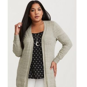 Torrid Size 0 Light Green Longline Cardigan